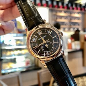 Patek Philippe Complications 5205R Replica Watch Black Dial Rose Gold 40mm